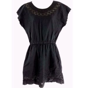 J.Crew Embroidered Scallop Hem Linen Dress.